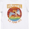 Led Zeppelin U.S. Tour 1975 Band Logo Girl's White Crew Neck Short Sleeve Tee - 2 of 2