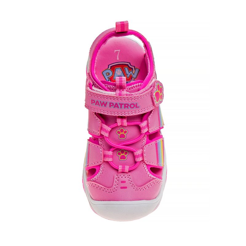 Paw Patrol Everest Skye Light up Summer Sandals - Hook&Loop Adjustable Strap Closed Toe Sandal Water Shoe - Pink (sizes 6-12 Toddler / Little Kid), 6 of 9