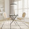 Emma & Oliver Reims Set of Two Indoor/Outdoor Stacking Thonet Bistro Style Chairs with PE Cane Rattan Seat and Metal Frame - 2 of 4