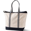 Lands' End Zip Top Long Handle Canvas Tote Bag - 3 of 4