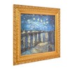 American Art Decor 31.75"x27.62" Ornate Framed Starry Night Over The Rhone Canvas Print by Vincent van Gogh: Impressionist Wall Decor - 2 of 4