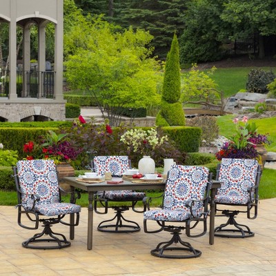 Clark Blue High Back Outdoor Dining Chair Cushion