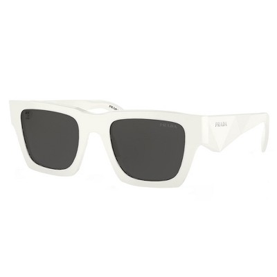 Prada PR A06S 17K08Z Mens Pillow Sunglasses White 50mm