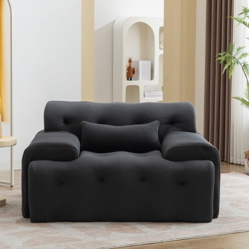 Large black sofa cushions best sale