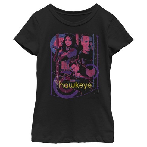 Girl's Marvel Hawkeye and Kate Bishop Distressed T-Shirt - image 1 of 4