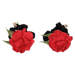 Unique Bargains Cute Rose Ribbon Scrunchie Hair Elastic Band 1 Pc - 1 of 4