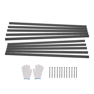 VEVOR Metal Landscape Edging, 10 Packs 60 in Rust-Resistant Aluminum Alloy Landscape Edging, Bendable Garden Edging Border, Black - 1 of 4