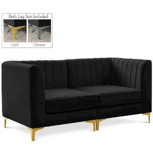 Meridian Furniture,Alina Velvet Modular Sofa - 1 of 4