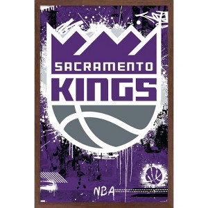 Trends International NBA Sacramento Kings - Maximalist Logo 23 Framed Wall Poster Prints - 1 of 4