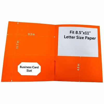 Business Source Double Pocket Portfolio 8-1/2"x11-1/2" 125Shts 25/BX OE 78554
