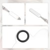 Unique Bargains Butterfly Finger Hole Foundation Spatula Makeup Mixing Palettes Small Silver Tone 1 Set - 3 of 4