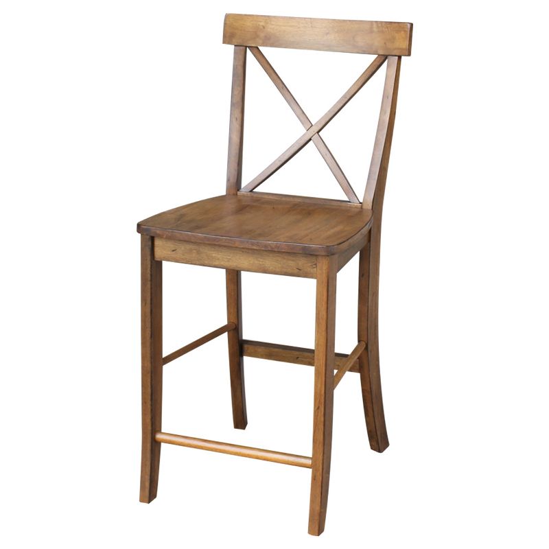 24" Martha X Back Counter Height Barstool - International Concepts, 1 of 10