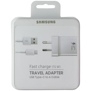 Samsung (15W) Fast Charge Travel Adapter + USB-C to USB-A Cable - White (AU) - 1 of 1