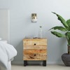 vidaXL Bedside Cabinet 15.7"x13"x18.1" Solid Wood Mango - 2 of 4