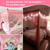 YEERSWAG Elegant Princess Twin Size Bed Canopy Bed Curtain Nets Holiday Present For Girls - 3 of 4