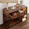 47" Dog Crate Furniture, Wooden Dog Kennel with Drawers and Shelves, Large Dogs Crate Furniture TV Stand, for Large Medium Dogs - 4 of 4
