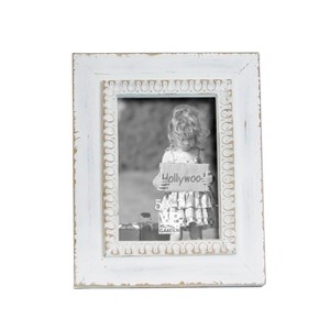 VIP Wood 10.5 in. White 5x7 Photo Frame - 1 of 4