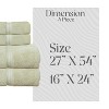 Home Weavers Elegance Essentials 550GSM 100% Cotton Zero Twist Super Absorbent Bath Towel Set - 2 of 4