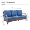 Buenhomino High Back Outdoor Wicker Patio Sofa, All Weather Wicker Furniture 3-Seater Sofa Patio Couch for Porch - 4 of 4