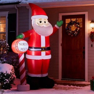SEVOBAL Inflatable Holiday Decorations 8.2FT Christmas Inflatable Decoration, Inflatable Santa Funny Blow Up Yard Decorations, Red, 57.12"*36"*96" - 1 of 4