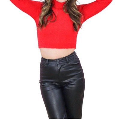 Women's Fuzzy Knit Sweater - Pretty Garbage S : Target