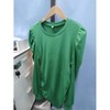Ribbed Maternity Tunic with Puff Sleeves Mock Neck Ruched Sides - 2 of 2