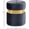 Meridian Furniture,Hailey Velvet Ottoman/Stool - 3 of 4