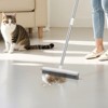 VEVOR Pet Hair Removal Broom, 58.46 in Adjustable Long Handle, Rubber Broom with Built in Squeegee Reusable Dog Cat Hair Remover, White&Blue - 2 of 4