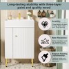 KWPZQEB 21.6" Bathroom vanity with Sink, Small Bathroom Vanity with Side Storage, Narrow Depth Vanities with Door & Shelf for Small Space, Bathroom - 3 of 4