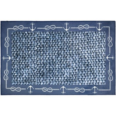 Homefires Nautica Indoor Rug – Nautical-Themed, Soft, Durable, and Easy-to-Clean Accent Rug for Living Rooms, Bedrooms & Entryways