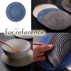 4 Pcs Tea Time Round Braided Table Mats Dining Kitchen Linen Table Mats Indoor Outdoor Ramie Placemats 7 inch, Grey - 2 of 2