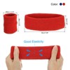 Unique Bargains Terry Cloth Sports Athletic Gym Working Out Headband Wristband Sweatband 10 Sets - 2 of 4