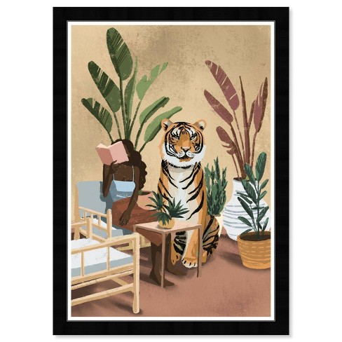 15 X 21 Boho Tiger And Glam Framed Wall Art Print Orange - Wynwood Studio  : Target