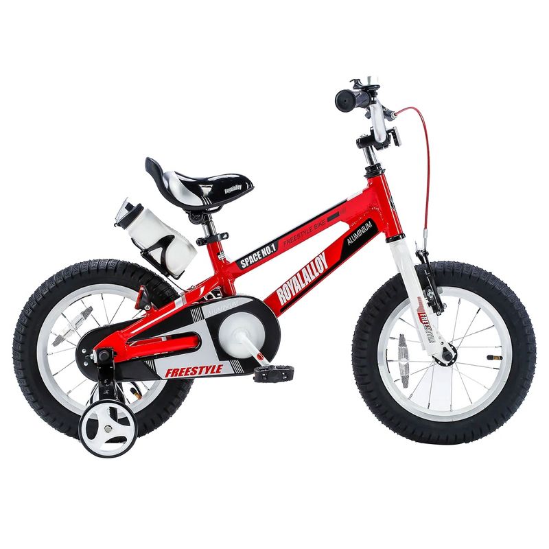 RoyalBaby Space No. 1 Freestyle Kids Bicycle Bike w/Handbrake, Coaster Brake, Training Wheels, and Water Bottle for Boys & Girls Ages 3 to 5, 3 of 7