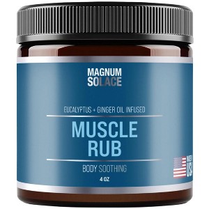 Magnum Solace Natural Muscle Rub For Soreness | Joint Pain Relief | Nourishing for All Skin Types | Calming Sensation |- (4 oz) - 1 of 4