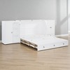 Queen Size Murphy Bed with Dual Side Cabinets, Storage Drawers, Power Outlets, USB Ports, and Foldable Cabinet Design - 4 of 4