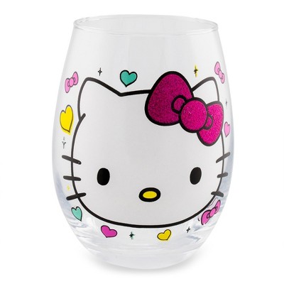 Sanrio Hello Kitty Strawberry Sip Stemless Wine Glass