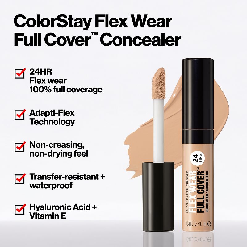  Revlon ColorStay Flex Wear Full Cover Concealer - 0.34 fl oz, 5 of 21