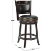 Brockway Swivel Counter Stool - FOX7001 - Cappuccino/Black - Safavieh Couture - 4 of 4