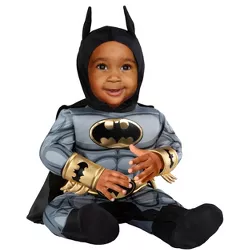 Baby Batman Halloween Costume Jumpsuit with Cape 6-12M