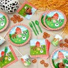 Juvale 144 Pieces Barnyard Birthday Party Supplies, Paper Plates, Napkins, Cups, Cutlery, Serves 24 Guests - 3 of 4