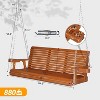VINGLI 5 FT Pro Wooden Patio Porch Swing - 880 LBS Heavy Duty Outdoor Hanging Bench with Cup Holders/Phone Slots, Hanging Chains for Yard/Lawn/Garden - 4 of 4