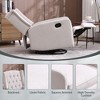 360° Swivel Rocking Recliner Chair, Glider Nursery Chair with Adjustable Footrest, Ergonomic Lounge Recliner - 3 of 4
