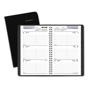 DayMinder Block Format Weekly Appointment Book, Tabbed Telephone/Add Section, 8.5 x 5.5, Black, 12-Month (Jan to Dec): 2026 - 1 of 4