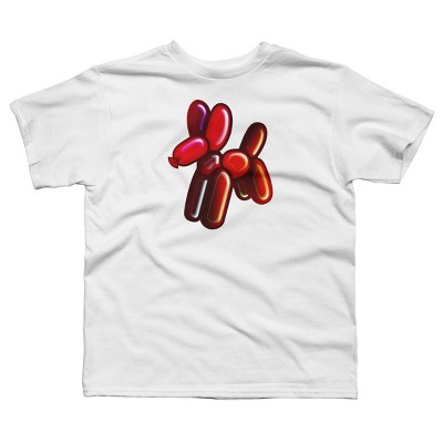 Boy's Design By Humans Balloon Animal - Dog (red) By TaliRachelle T-Shirt