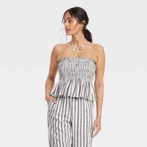 Women's Peplum Tube Top - Universal Thread™ - 1 of 3