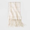 Women's Plaid Blanket Scarf - A New Day™ Cream - image 2 of 2
