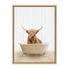 18" x 24" Sylvie Highland Cow Farmhouse Bath Framed Canvas by Amy Peterson - Kate & Laurel All Things Decor - 2 of 4