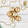 Northlight 6pc Shiny and Matte Glass Ball Christmas Ornament Set 3.25" - Champagne Gold - 2 of 4
