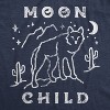 Womens Moon Child T Shirt Funny Desert Wolf Coyote Novelty Graphic Tee - Crazy Dog Women's T Shirt - 2 of 4